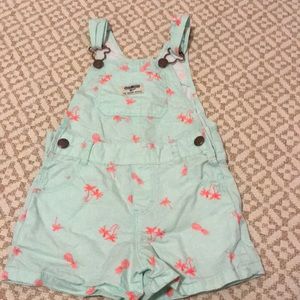 Osh Kosh overalls with pineapples and palm trees